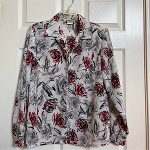 Floral Button-Up Blouse